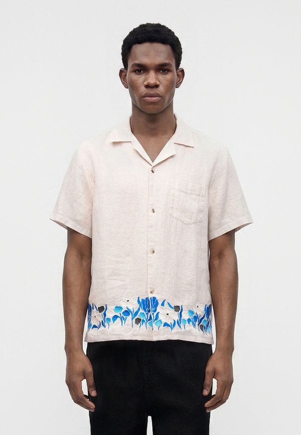 Bather PEARL LAWN CAMP SHIRT FLORAL EMBROIDERY