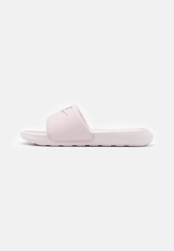 Nike Sportswear VICTORI ONE SLIDE - Mules - barely rose/metallic silver