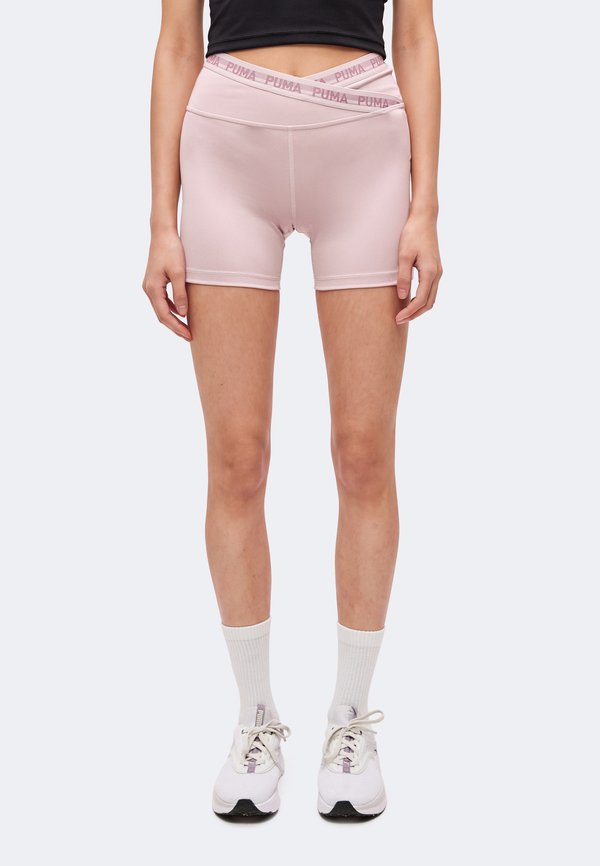 Puma STRONG CROSS FRONT SHORT - Leggings - misty pink