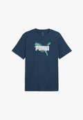 Puma GRAPHICS PUMA T-SHIRT - Print T-shirt - midnight petrol