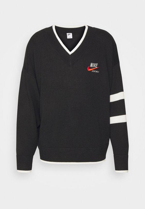 Nike Sportswear NIKE TREND SWEATER - Jumper - black/sail/team orange