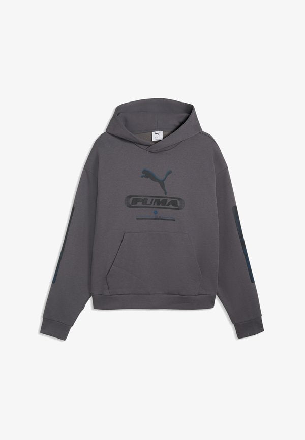 Puma PUMA SPORT BOXY GRAPHIC FLEECE HOODIE - Hoodie - moody gray