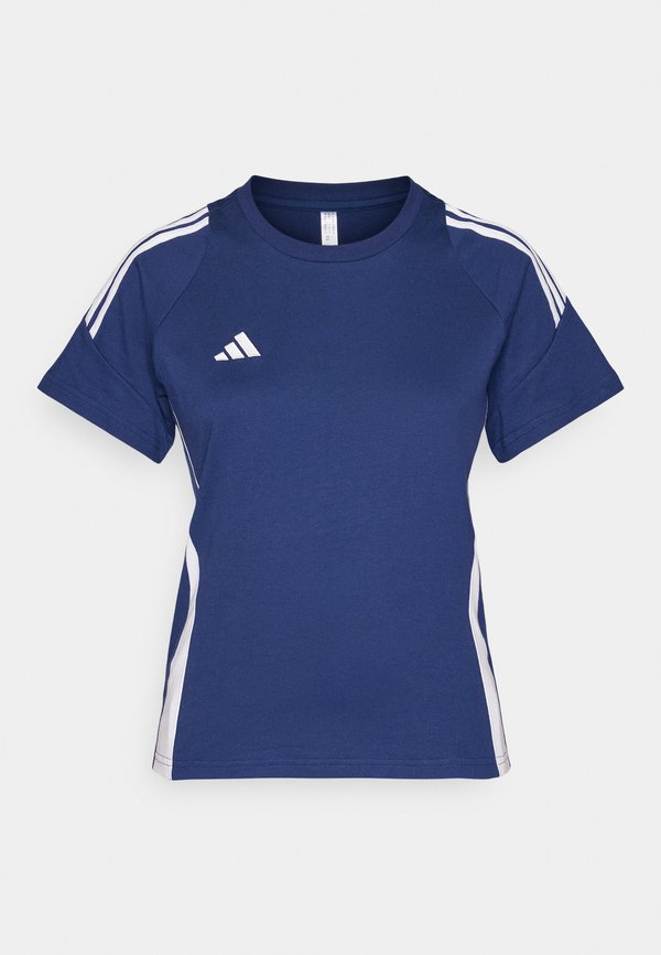 adidas Performance TIRO24 SWEAT S - Print T-shirt - team navy blue/white
