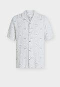 TOM TAILOR DENIM RELAXED PRINTED VISCOSE LINEN SHIRT