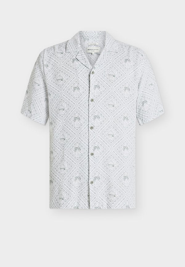 TOM TAILOR DENIM RELAXED PRINTED VISCOSE LINEN SHIRT