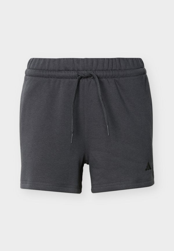 adidas Sportswear ESSENTIALS SMALL LOGO FEEL COZY SHORTS - Sports shorts - grey six/black