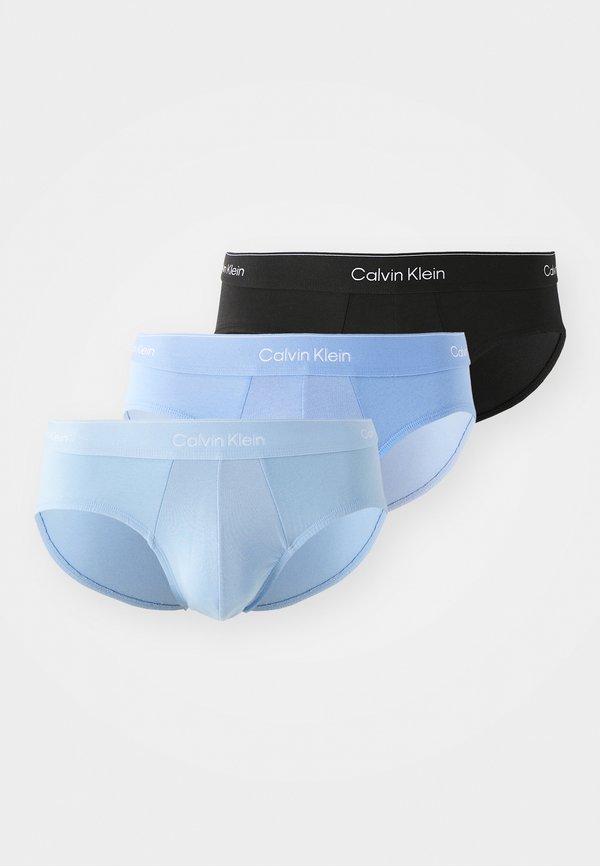 Calvin Klein Underwear 3 PACK - Briefs - black/glacier/blue bell