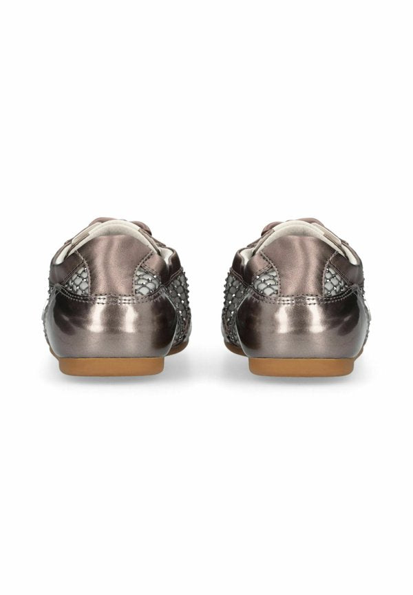 LIU JO GLOSSY LIGHT SNEAKERS WITH RHINESTONES