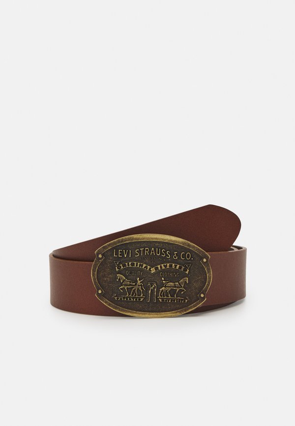 Levi's® BILLY PLAQUE BELT - Belt - medium brown
