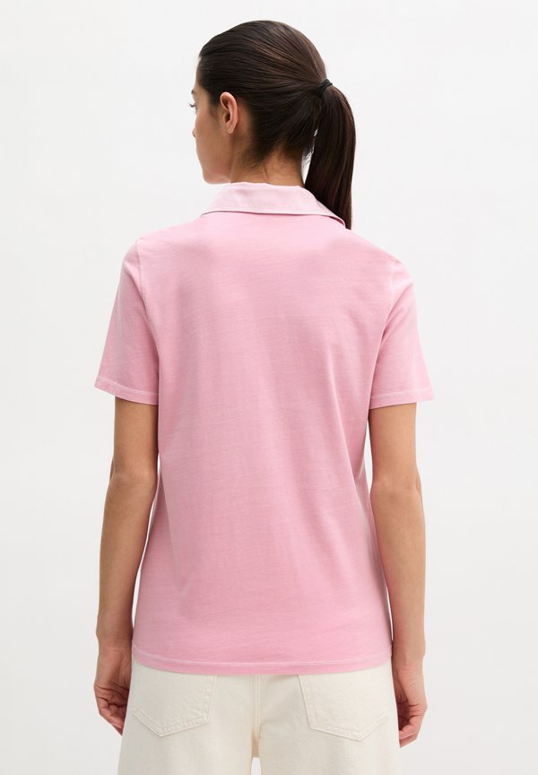Marc O'Polo MARC O'POLO KURZARM POLOSHIRT SLIM MIT MATERIAL-MIX-DETAILS