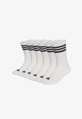 adidas Performance UNISEX 3STRIPES CUSHIONED 6 PAAR PACK - Sports socks - white