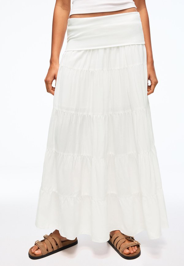 Bershka Maxi skirt - white