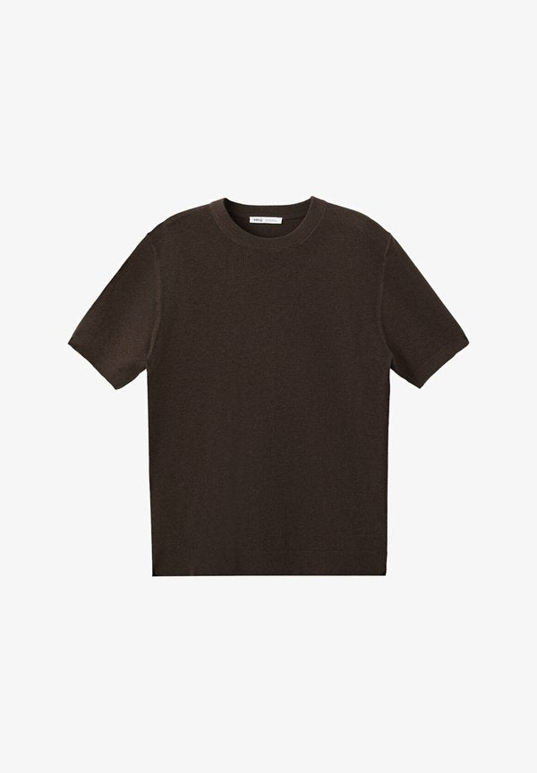 Mango ADULT - Basic T-shirt - dark brown