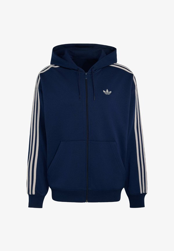 adidas Originals ADIDAS ORIGINALS ADIDAS ADICOLOR OVERSIZE FULL-ZIP HOODIE - Zip-up sweatshirt - night indigo/grey two