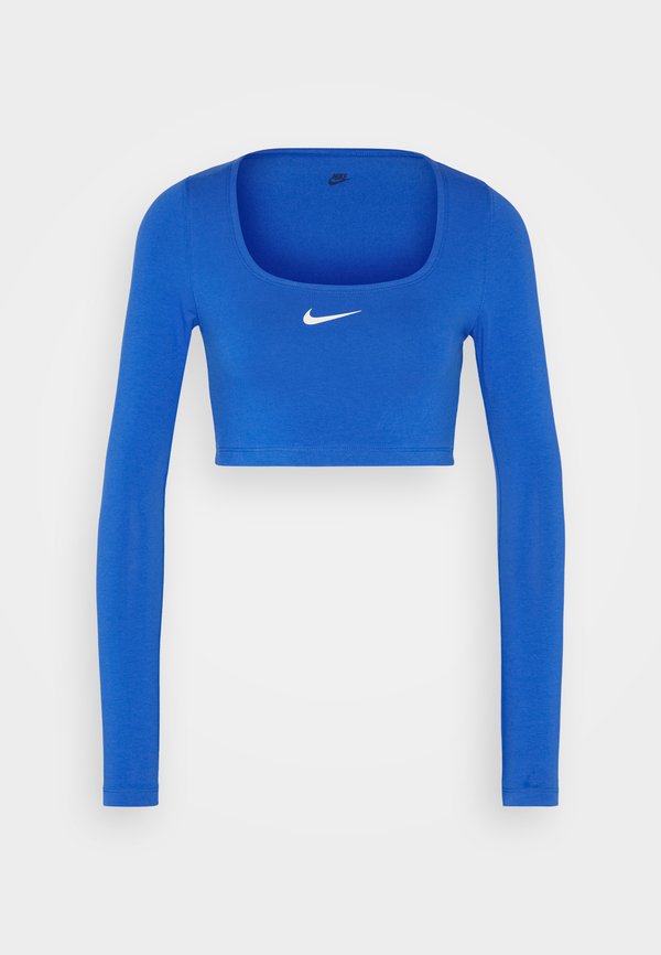 Nike Sportswear W NSW LS CROP TOP SW - Long sleeved top - game royal/phantom