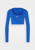 Nike Sportswear W NSW LS CROP TOP SW - Long sleeved top - game royal/phantom