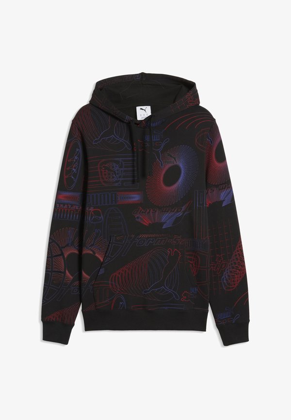 Puma ESSENTIALS PRINTED GRAPHIC HOODIE - Hoodie - black