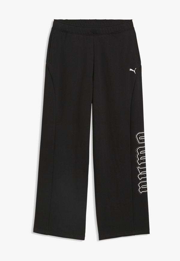 Puma STREET GLAM SLOUCHY BEDAZZLED PANTS FL - Tracksuit bottoms - puma black