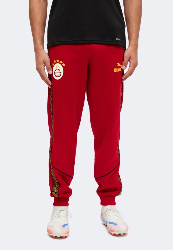 Puma GALATASARAY SK KING ANTHEM PANTS - Club wear - dark cherry/summer sunset