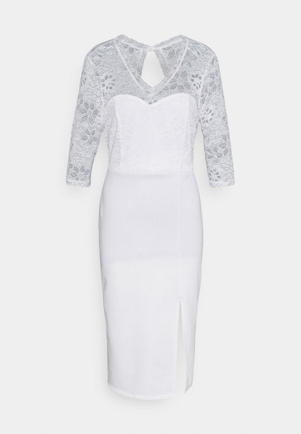 WAL G. WGXZL WEDDING - LOVE STORY LACE MIDI DRESS