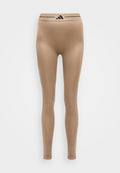 adidas Performance HYPERGLAM 3 STRIPES FULL LENGTH - Leggings - chalky brown