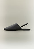 Calvin Klein OBLIQUE BALLER SLING CUT LTH - Slingback ballet pumps - triple black