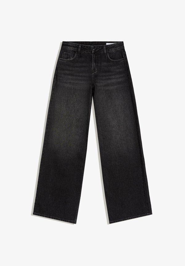 Bershka WIDE-LEG -  - Wide Leg - black