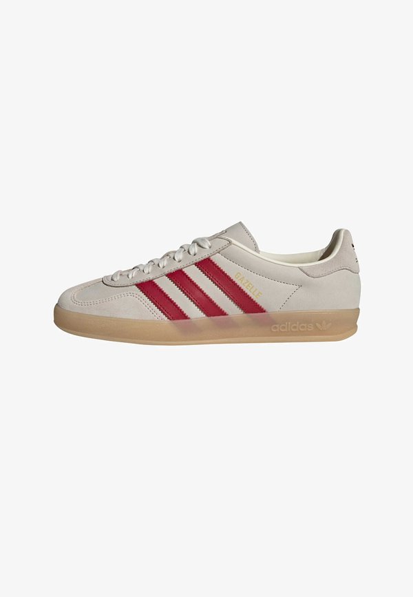 adidas Originals GAZELLE INDOOR - Trainers - cream white team victory red gum
