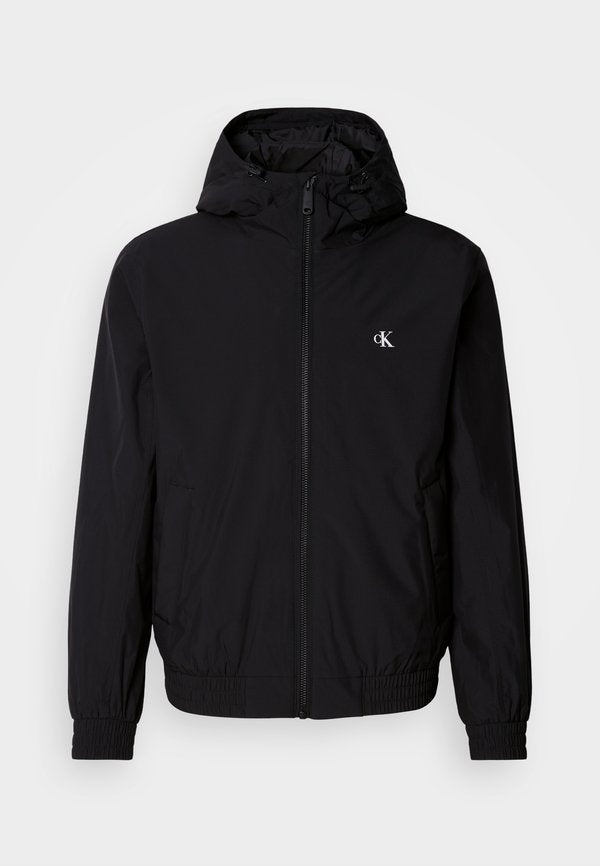 Calvin Klein Jeans HOODED HARRINGTON - Light jacket - black