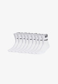 adidas Performance UNISEX 3-STRIPES HALF-CREW CUSHIONED KURZE TENNIS 9 PAAR - Sports socks - white