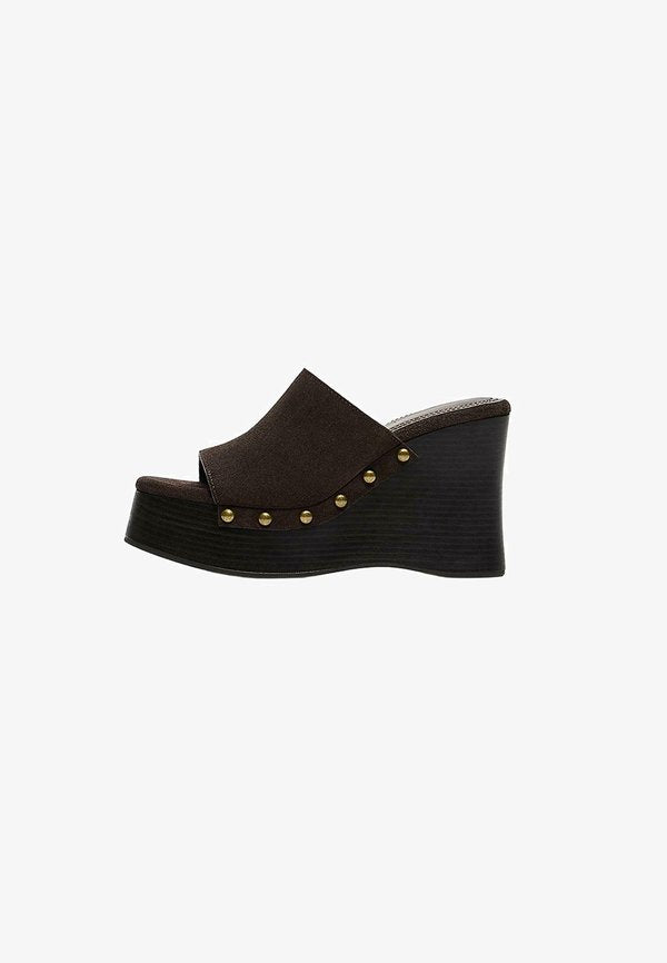 Bershka Heeled mules - brown