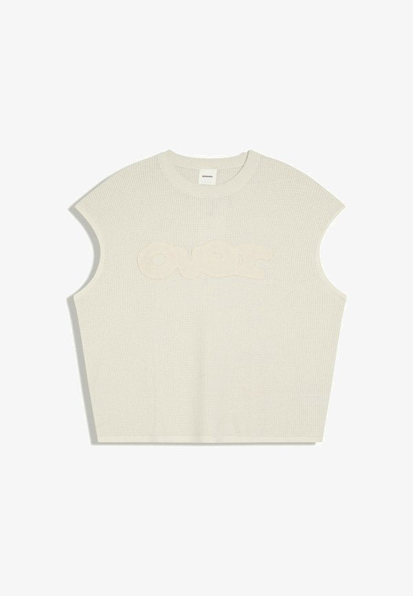 Bershka WORKER WITH PATCH - T-SHIRT - Print T-shirt - beige