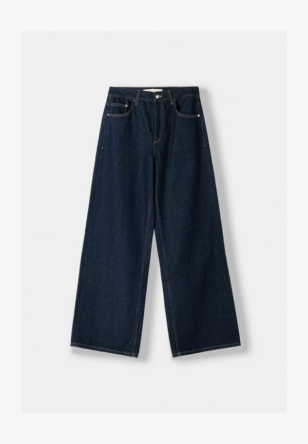 Bershka WIDE-LEG - Wide Leg - royal blue