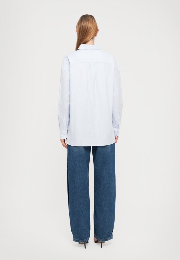 Fiorucci WOMEN'S MADE IN HEAVEN PRINT LIGHT BLUE STRIPED SHIRT