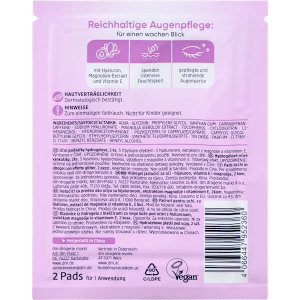 Augenpads Hydrogel Glitzer (1 Paar) Balea