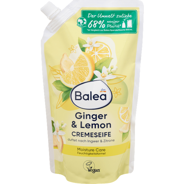 Cremeseife Ginger & Lemon, Nachfüllpack Balea
