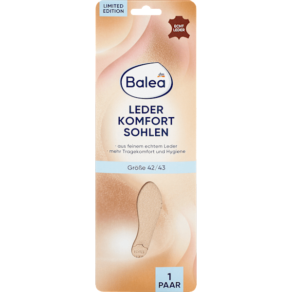 Einlegesohlen Leder Gr. 42/43 (1 Paar) Balea