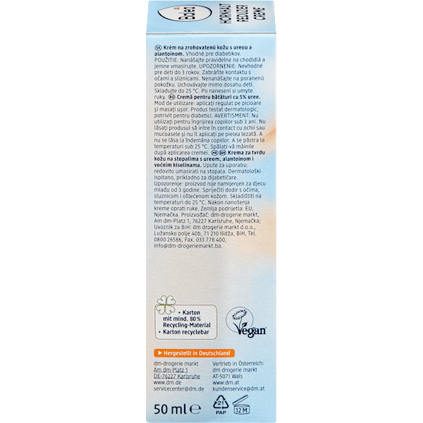 Fußcreme, Hornhaut Reduzier Creme mit Urea & Allantoin Balea