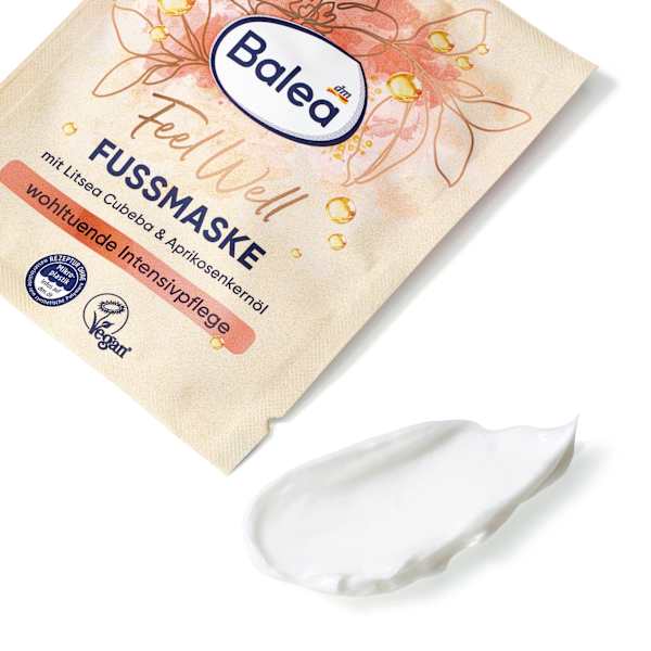 Fußmaske Feel Well Litsea Cubeba & Aprikosenkernöl Balea