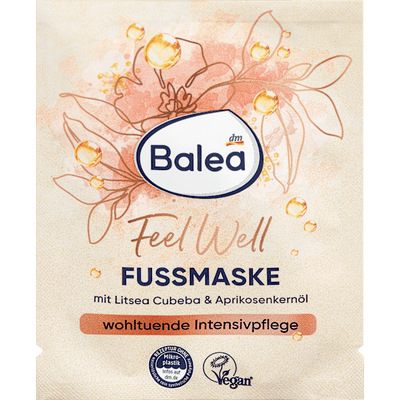 Balea Foot mask Feel Well Litsea Cubeba & Apricot Kernel Oil, 15 ml
