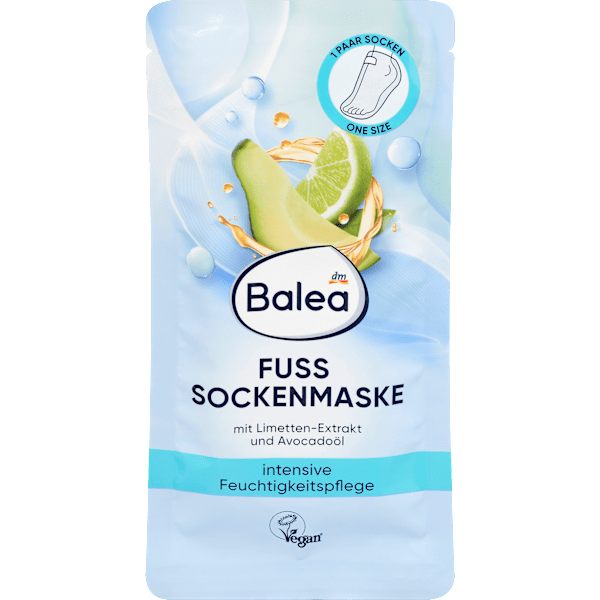 Fußmaske Socken, intensive Feuchtigkeitspflege (1 Paar) Balea