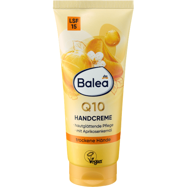Handcreme Q10 mit Aprikosenöl und LSF15 Balea
