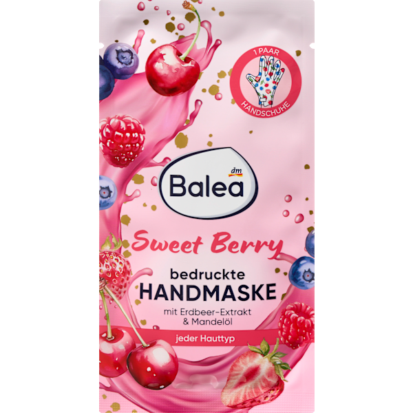 Handmaske Sweet Berry bedruckt (1 Paar) Balea