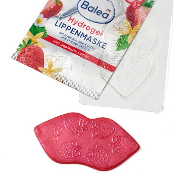 Lippenmaske Hydrogel Erdbeere Vanille Balea