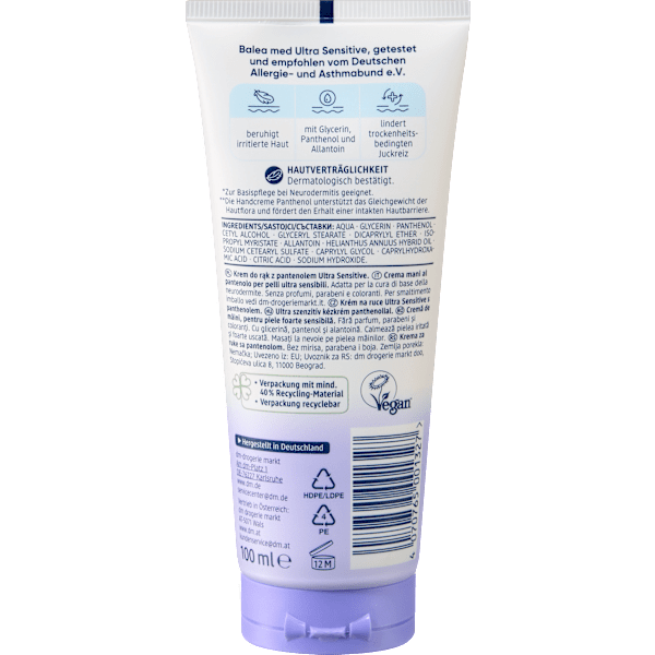 Handcreme Ultra Sensitive Balea med