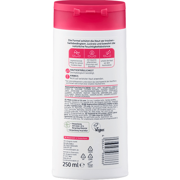 Sofortpflegemilch 15% Urea 2in1 Balea med