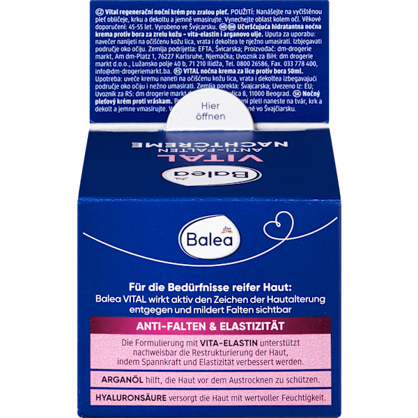 Nachtcreme Anti Falten Vital regenerierend Balea