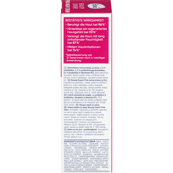 Nachtcreme Beauty Expert Pink Night Balea