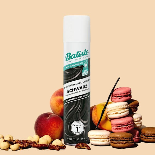 Trockenshampoo mit Farbe Schwarz Batiste
