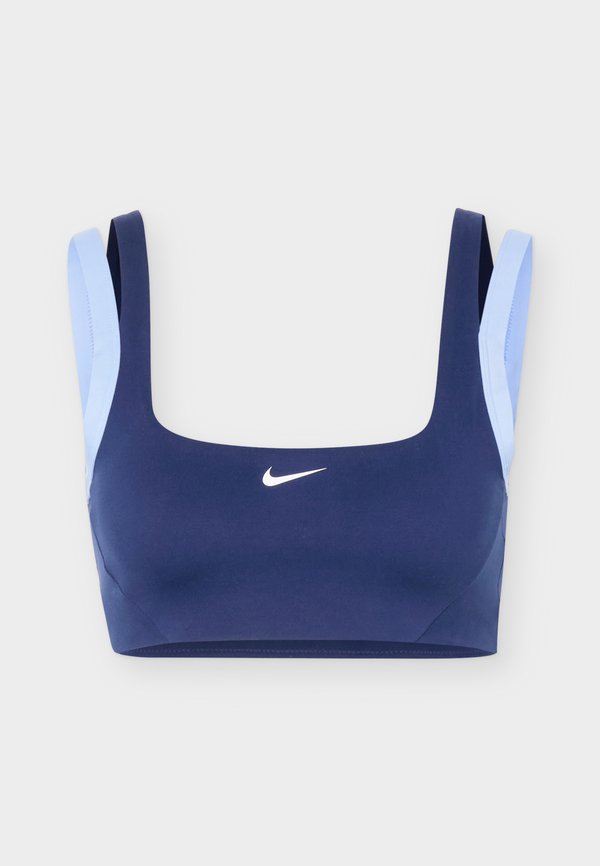 Nike Performance BRA - Light support sports bra - midnight navy/aluminum/white